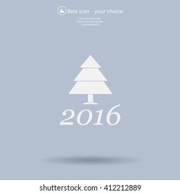 New Year tree, vector illustration