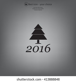 New Year tree, vector illustration