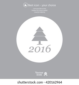 New Year tree, vector illustration