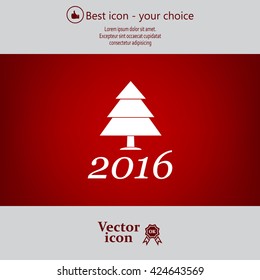 New Year tree, vector illustration