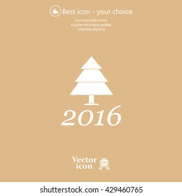 New Year tree, vector illustration