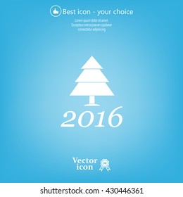 New Year tree, vector illustration