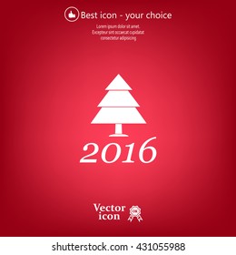 New Year tree, vector illustration