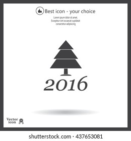 New Year tree, vector illustration