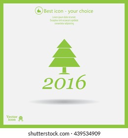 New Year tree, vector illustration
