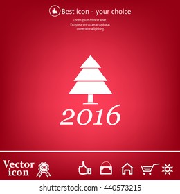 New Year tree, vector illustration