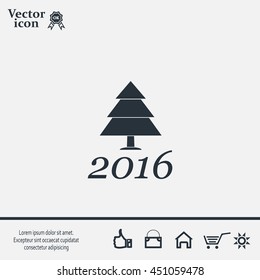 New Year tree, vector illustration