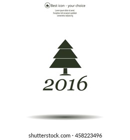 New Year tree, vector illustration