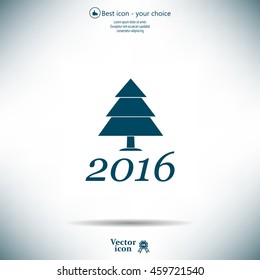 New Year tree, vector illustration