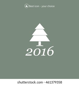 New Year tree, vector illustration