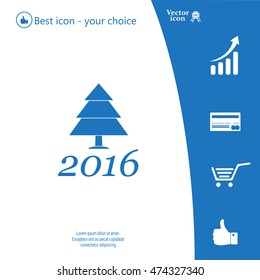 New Year tree, vector illustration