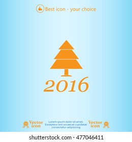 New Year tree, vector illustration