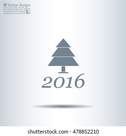 New Year tree, vector illustration