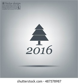 New Year tree, vector illustration