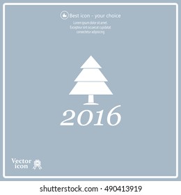 New Year tree, vector illustration