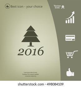 New Year tree, vector illustration