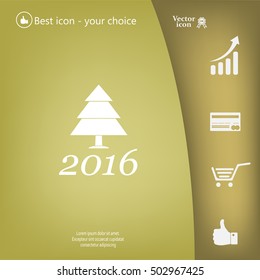 New Year tree, vector illustration