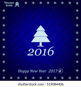 New Year tree, vector illustration