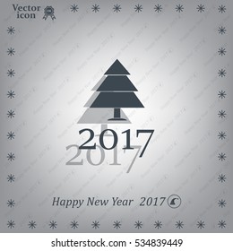 New Year tree, vector illustration