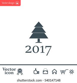 New Year tree, vector illustration
