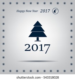 New Year tree, vector illustration