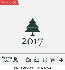 New Year tree, vector illustration