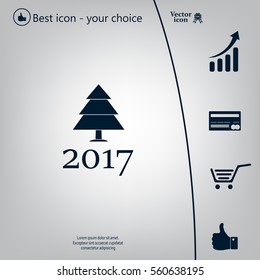 New Year tree, vector illustration