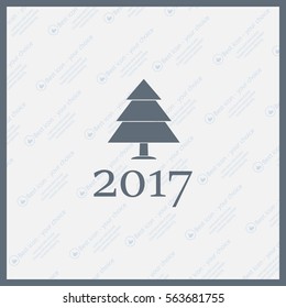 New Year tree, vector illustration