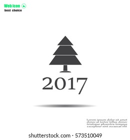 New Year tree, vector illustration