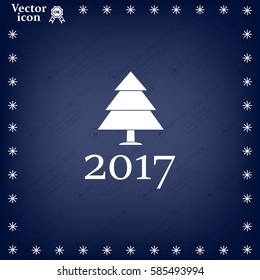 New Year tree, vector illustration
