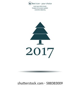 New Year tree, vector illustration