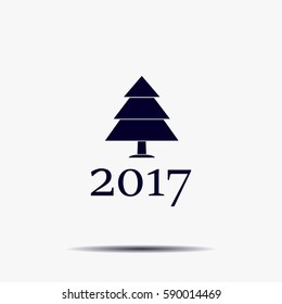 New Year tree, vector illustration