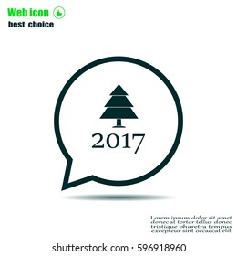 New Year tree, vector illustration