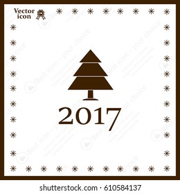 New Year tree, vector illustration