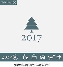 New Year tree, vector illustration