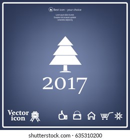 New Year tree, vector illustration