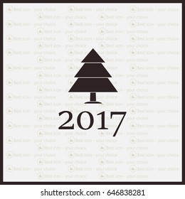 New Year tree, vector illustration