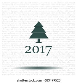 New Year tree, vector illustration