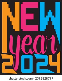 New Year T-shirt design captures the spirit of celebration and optimism. Featuring vibrant colors, festive elements,this shirt is a perfect way to welcome the possibilities of the upcoming year.