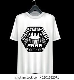 elemento de diseño de camisetas de año nuevo