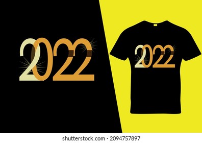 New year t-shirt design with  print ready file 