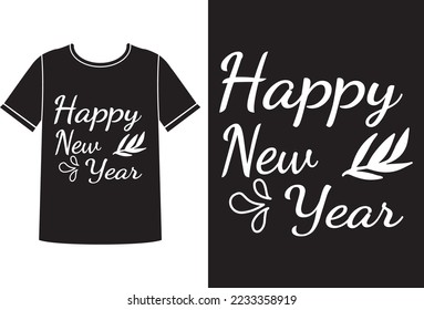 New year t-shirt design template 