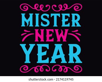 New year t-shirt design vector file
