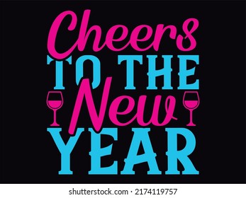 New year t-shirt design vector file