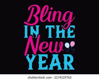 New year t-shirt design vector file