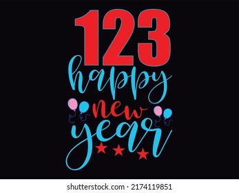 New year t-shirt design vector file