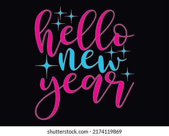 New year t-shirt design vector file