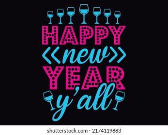 New year t-shirt design vector file