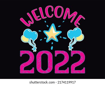 Archivo vectorial de diseño de camisetas de Año Nuevo