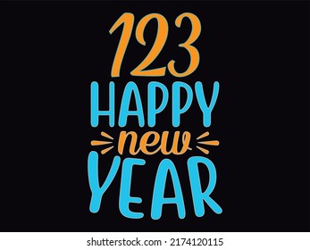 New year t-shirt design vector file
